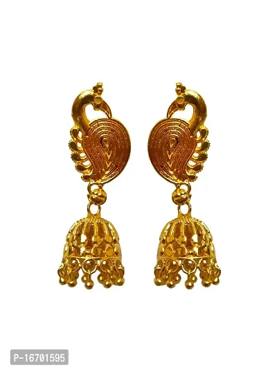 SNV Gold Plated Jhumka Earring for Women (Girls)