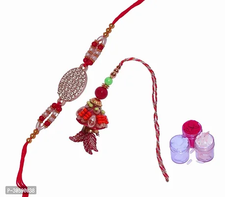 Beautiful Handcrafted Bhaiya Bhabi Rakhis Combo Set