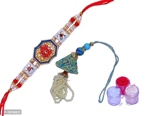 Beautiful Handcrafted Bhaiya Bhabi Rakhis Combo Set