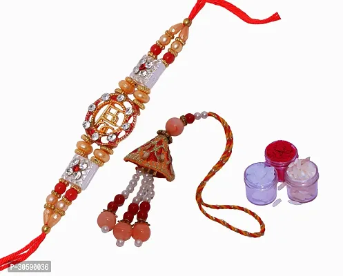 Beautiful Handcrafted Bhaiya Bhabi Rakhis Combo Set