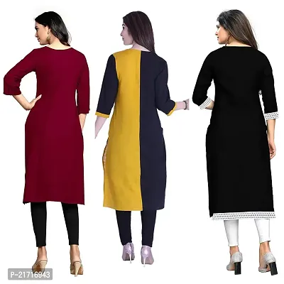 Platinum Creation Women's Cotton Unstitched Kurta (Multiolour, Free Size)-Combo of 3-thumb2