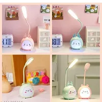 SHIVOMSHREE USB LED Cute Kids Desk Lamp Rechargeable LED Cartoon Teddy Bear Table lamp for Study/Portable Coulor Changing Home Decor Side Table Night Study lamp with Flexible Adjustable-thumb2