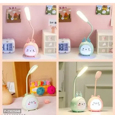 SHIVOMSHREE USB LED Cute Kids Desk Lamp Rechargeable LED Cartoon Teddy Bear Table lamp for Study/Portable Coulor Changing Home Decor Side Table Night Study lamp with Flexible Adjustable-thumb3