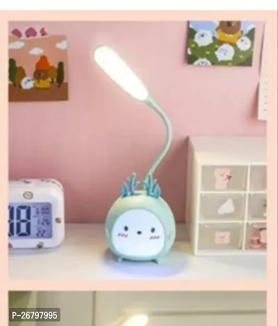 SHIVOMSHREE USB LED Cute Kids Desk Lamp Rechargeable LED Cartoon Teddy Bear Table lamp for Study/Portable Coulor Changing Home Decor Side Table Night Study lamp with Flexible Adjustable-thumb3