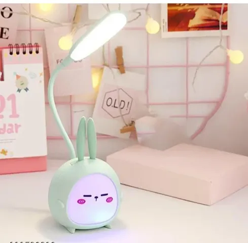 SHIVOMSHREE USB LED Cute Kids Desk Lamp Rechargeable LED Cartoon Teddy Bear Table lamp for Study/Portable Coulor Changing Home Decor Side Table Night Study lamp with Flexible Adjustable
