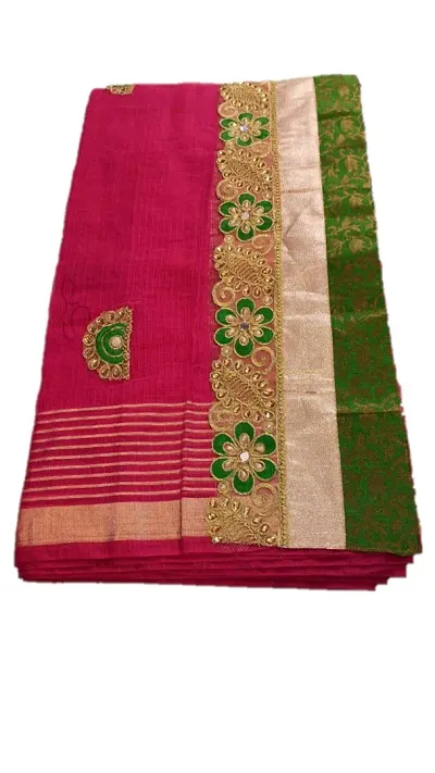 Anny Designer Women's & Girl's Banarasi Synthetic Saree With Blouse Piece (jp-85471255968_Red, & Golden)