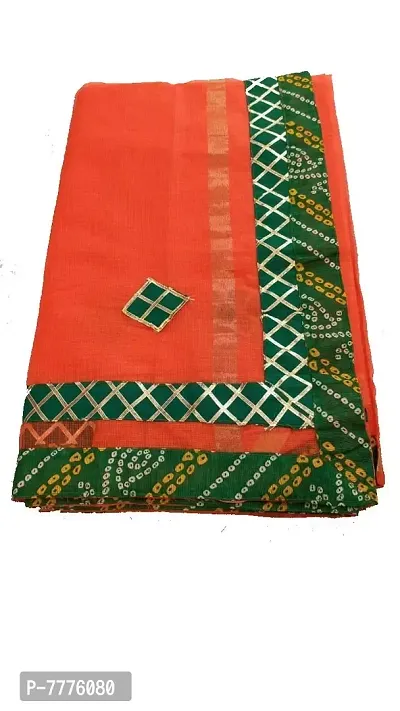 Anny Designer Women's Banarasi Synthetic Saree With Blouse Piece (jp-85471255968_Orange, Multicolored & Golden)-thumb0