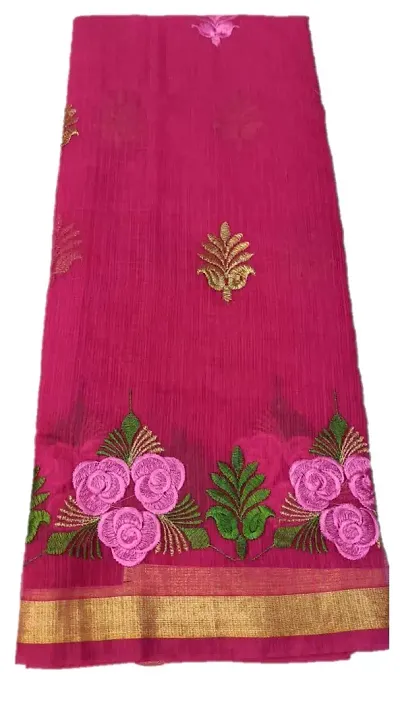 Synthetic Kota Doria Printed Multicolor Sarees With Blouse Piece