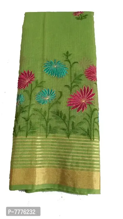JP designer women's saree with floral applique work