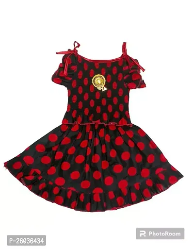 Stylish Cotton Multicoloured Frock For Girl