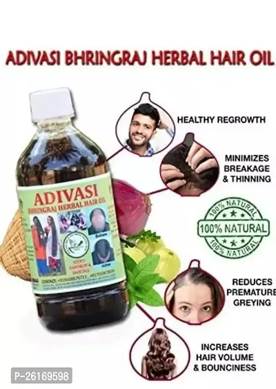 Adivasi Bhringraj Herbals Hair Oil, 110ml-thumb0