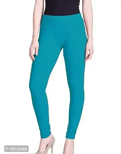 Fabulous Blue Cotton Solid Leggings For Women-thumb0