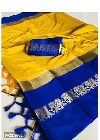 Stylish Fancy Designer Art Silk Saree With Blouse Piece For Women-thumb0