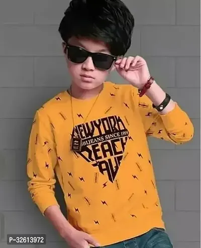 Stylish Kids Boys Printed Round Neck T Shirt-thumb0