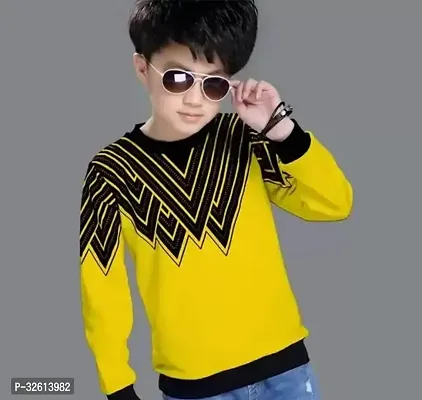 Trending  Stylish Kids Boys Round Neck Cotton Printed T Shirt-thumb0