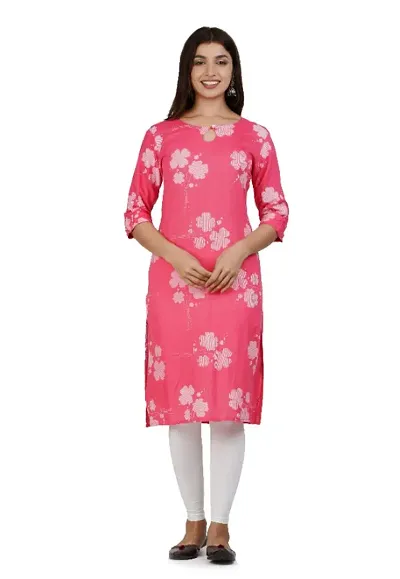 Fancy Rayon A-Line Printed Kurti