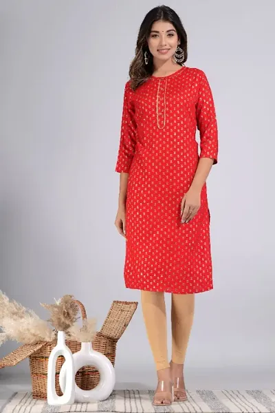 Stylish Rayon Straight Kurta For Women