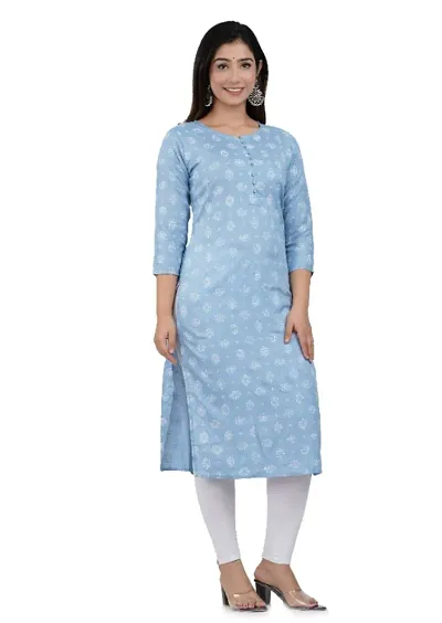 Stylish Rayon Straight Kurta For Women