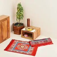 Pooja  Mat Puja Asan for Sitting Pooja Prayer Mat/Puja Mat/Meditation/Multipurpose Rug( 20 x 20-Inch) set 0f 4 pcs-thumb1