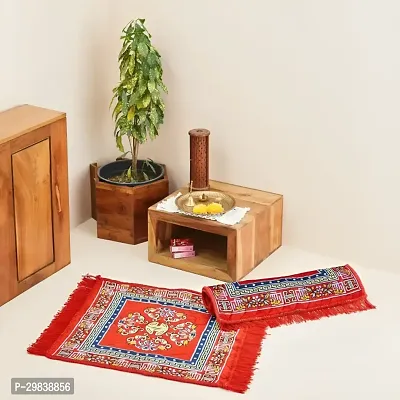 Pooja  Mat Puja Asan for Sitting Pooja Prayer Mat/Puja Mat/Meditation/Multipurpose Rug( 20 x 20-Inch) set 0f 4 pcs-thumb2