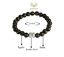 Buddha Head Stylish Agate Bracelet for Women  Men-thumb1