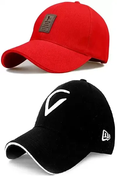 SELLORIA Brand - Combo Pack of 2 Styles Baseball. ny Cap for Men's and Boy's Cap [Pack of 2]