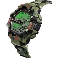 SELLORIA Green Army Watch with Black Sunglass with Baseball Cap Black-thumb1