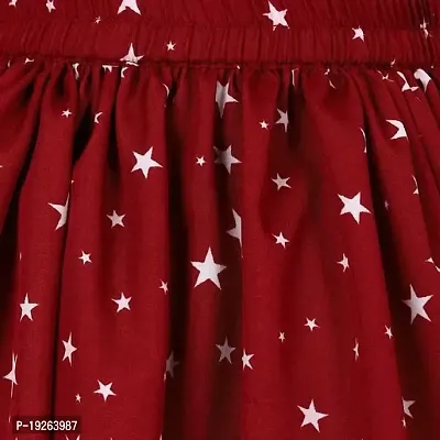 Modern Fashion,Baby,Girl's,Casual,Wear,Skirs Color,Maroon,with,White Star_M_F_222 Kidswear-thumb4