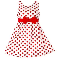 Modern Fashion Girl's Polka Dot Casual Wear Frock (Polka Dot Printed, Set of 1).-thumb1