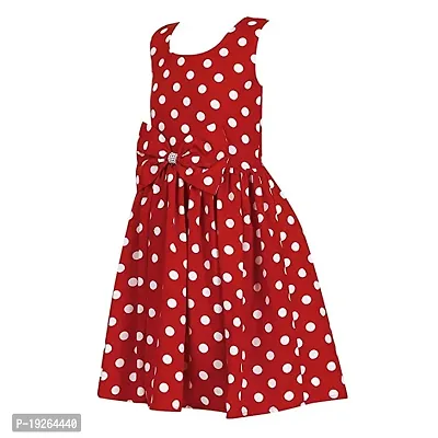 Modern Fashion Girl's Polka Dot Casual Wear Frock (Polka Dot Printed, Set of 1).-thumb4