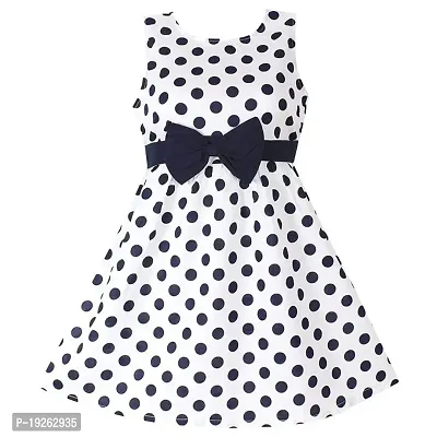 Girl's Polka Dot Casual Wear Frock