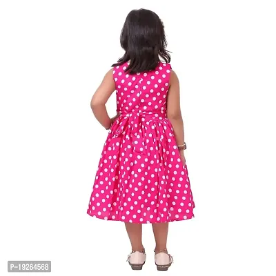 Modern Fashion Girl's Polka Dot Casual Wear Frock (Polka Dot Printed, Set of 1).-thumb2