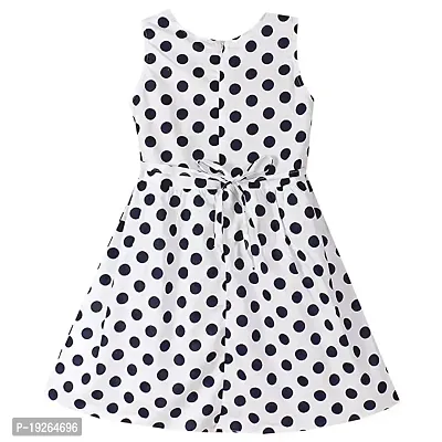 Modern Fashion Girl's Polka Dot Casual Wear Frock, Girl's Dress (Set of 1, Printed).-thumb4