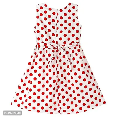 Modern Fashion Girl's Polka Dot Casual Wear Frock (Polka Dot Printed, Set of 1).-thumb3