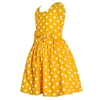 Modern Fashion Girl's Polka Dot Casual Wear Frock (Polka Dot Printed, Set of 1).-thumb3