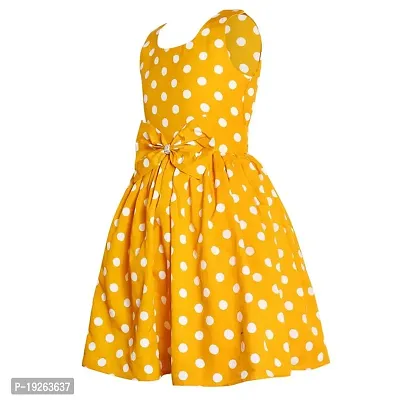 Modern Fashion Girl's Polka Dot Casual Wear Frock (Polka Dot Printed, Set of 1).-thumb4