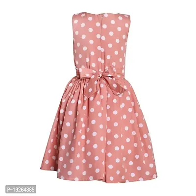 Modern Fashion Girl's Polka Dot Casual Wear Frock (Polka Dot Printed, Set of 1).-thumb2