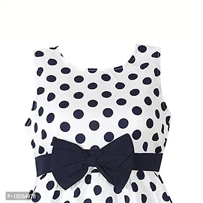 Modern Fashion Girl's Polka Dot Casual Wear Frock, Girl's Dress (Set of 1, Printed).-thumb3