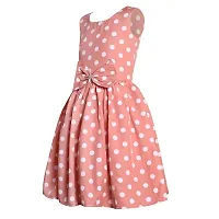 Modern Fashion Girl's Polka Dot Casual Wear Frock (Polka Dot Printed, Set of 1).-thumb3