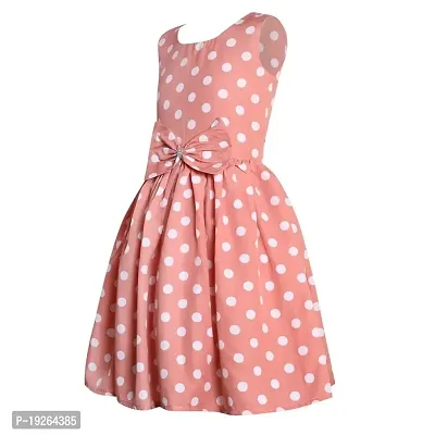 Modern Fashion Girl's Polka Dot Casual Wear Frock (Polka Dot Printed, Set of 1).-thumb4