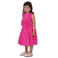 Modern Fashion Girl's Polka Dot Casual Wear Frock (Polka Dot Printed, Set of 1).-thumb2