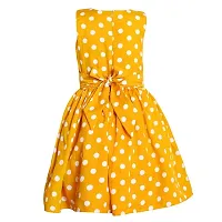 Modern Fashion Girl's Polka Dot Casual Wear Frock (Polka Dot Printed, Set of 1).-thumb1