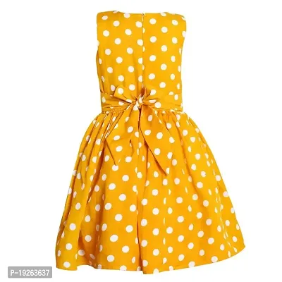 Modern Fashion Girl's Polka Dot Casual Wear Frock (Polka Dot Printed, Set of 1).-thumb2