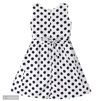 Modern Fashion Girl's Polka Dot Casual Wear Frock (Polka Dot Printed, Set of 1).-thumb2