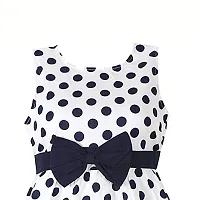 Modern Fashion Girl's Polka Dot Casual Wear Frock, Girl's Dress (Set of 1, Printed).-thumb2