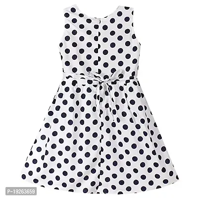 Modern Fashion Girl's Polka Dot Casual Wear Frock (Polka Dot Printed, Set of 1).-thumb4