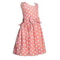 Modern Fashion Girl's Polka Dot Casual Wear Frock (Polka Dot Printed, Set of 1).-thumb2