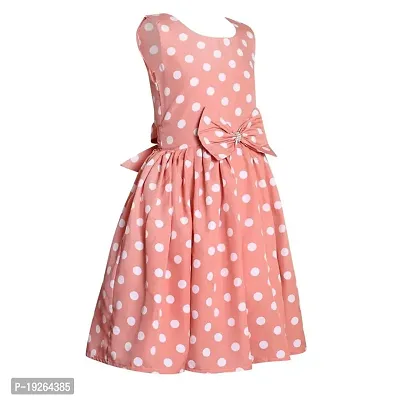 Modern Fashion Girl's Polka Dot Casual Wear Frock (Polka Dot Printed, Set of 1).-thumb3