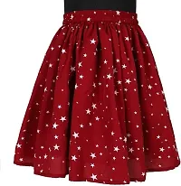 Modern Fashion,Baby,Girl's,Casual,Wear,Skirs Color,Maroon,with,White Star_M_F_222 Kidswear-thumb2
