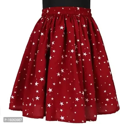 Modern Fashion,Baby,Girl's,Casual,Wear,Skirs Color,Maroon,with,White Star_M_F_222 Kidswear-thumb3